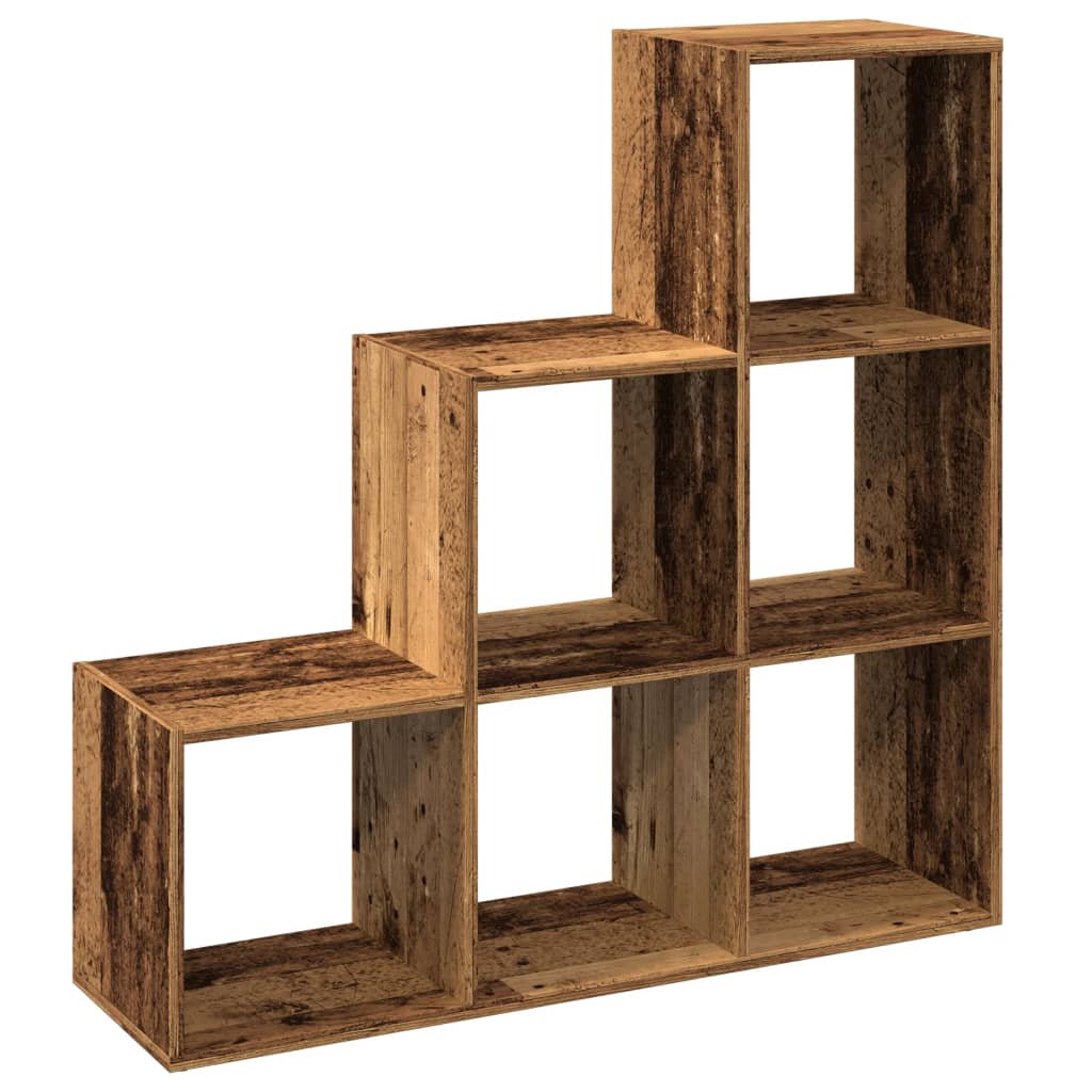 Kamerscherm / boekenkast 3-laags 99x29x99 cm hout oud houtkleur is nu te koop bij PeponiXL, paradijselijk wonen!