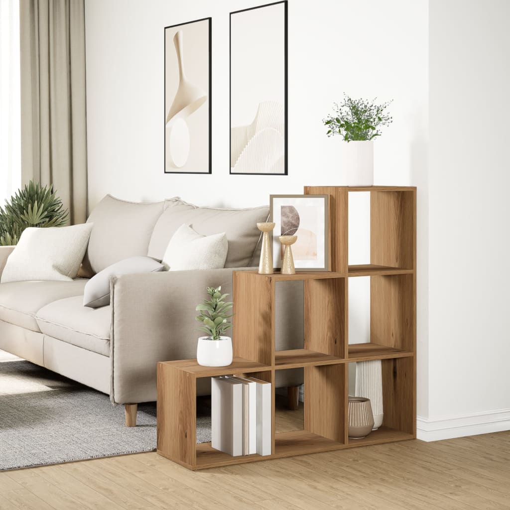 Kamerscherm / boekenkast 3-laags 99x29x99 cm hout artisanaal is nu te koop bij PeponiXL, paradijselijk wonen!