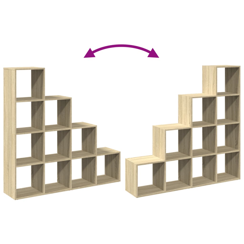 Kamerscherm / boekenkast 131,5x29x131,5 cm hout sonoma eiken is nu te koop bij PeponiXL, paradijselijk wonen!
