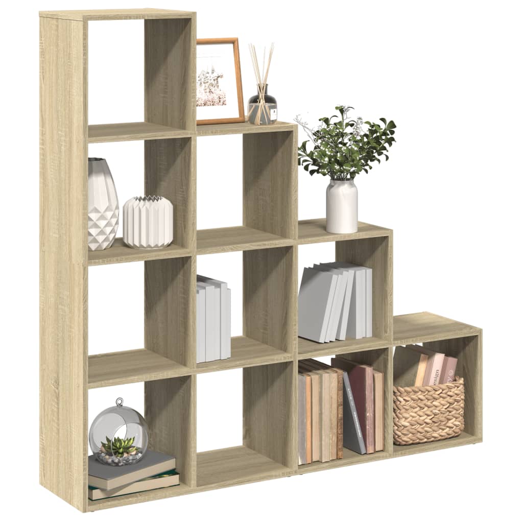 Kamerscherm / boekenkast 131,5x29x131,5 cm hout sonoma eiken is nu te koop bij PeponiXL, paradijselijk wonen!