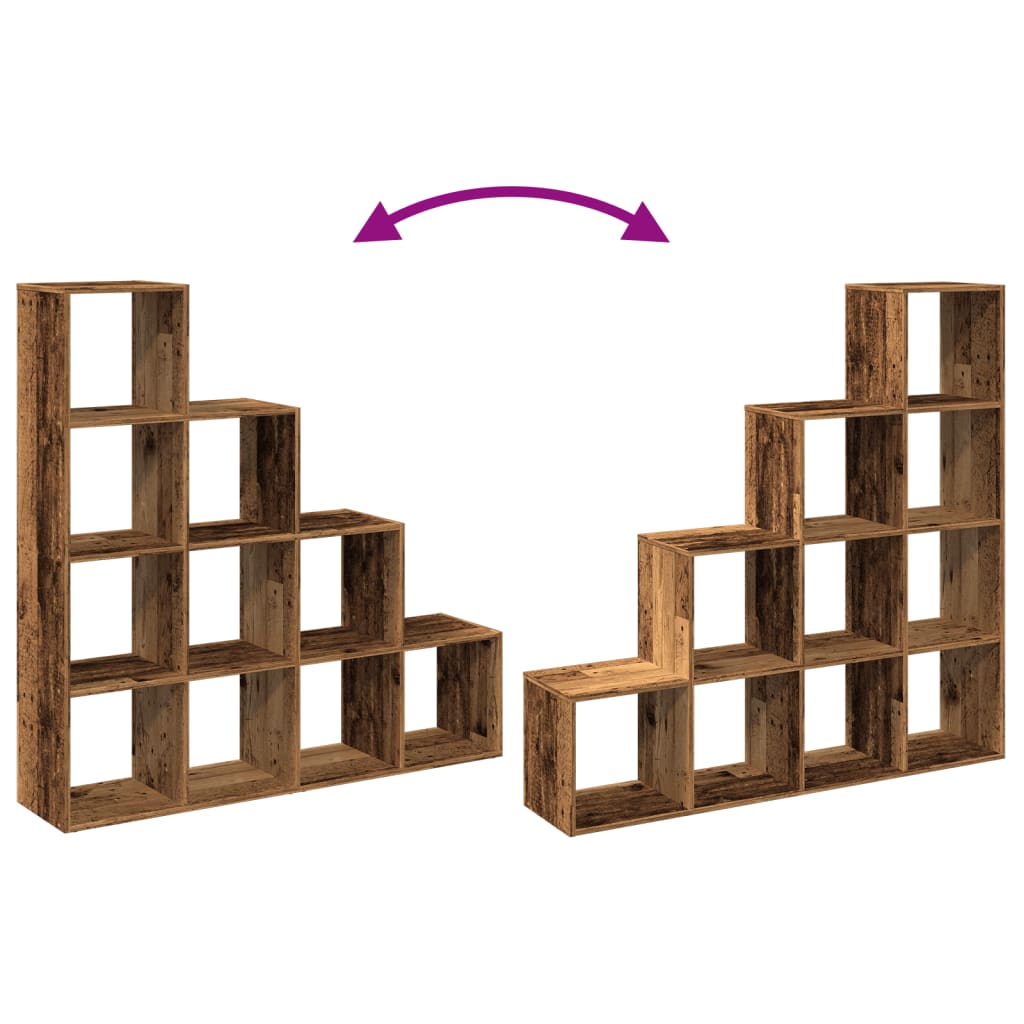 Kamerscherm / boekenkast 131,5x29x131,5 cm hout oud hout is nu te koop bij PeponiXL, paradijselijk wonen!