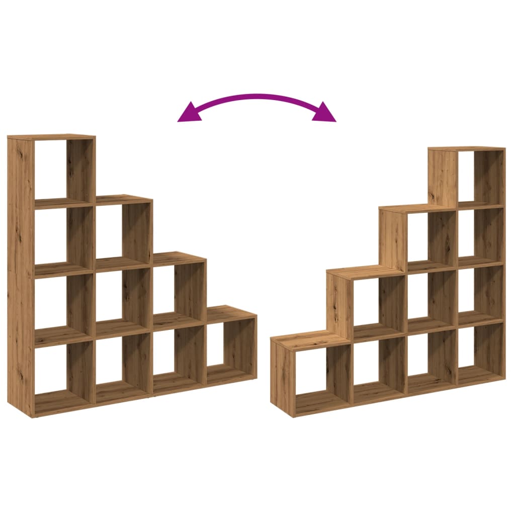 Kamerscherm / boekenkast 131,5x29x131,5 cm hout artisanaal eik is nu te koop bij PeponiXL, paradijselijk wonen!