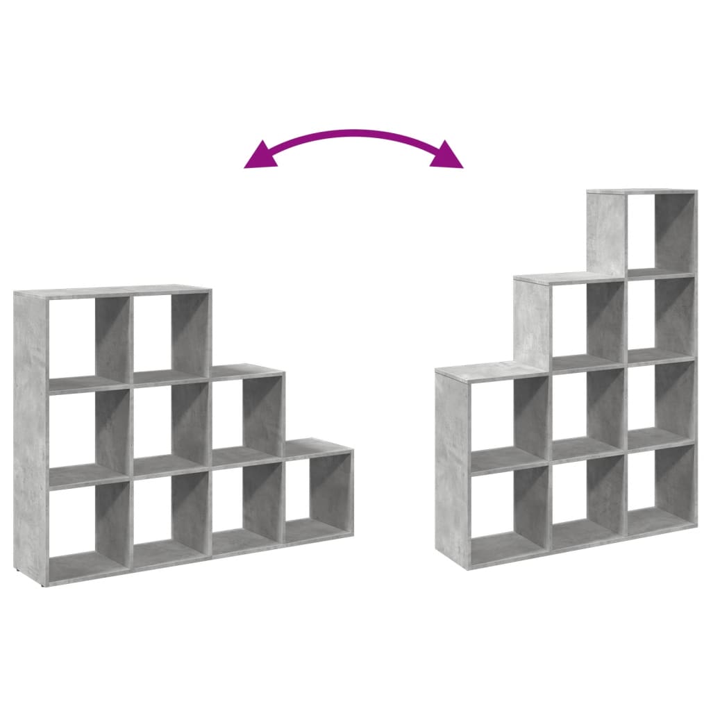 Kamerscherm / boekenkast 3-laags 137,5x29x103,5 cm hout grijs is nu te koop bij PeponiXL, paradijselijk wonen!