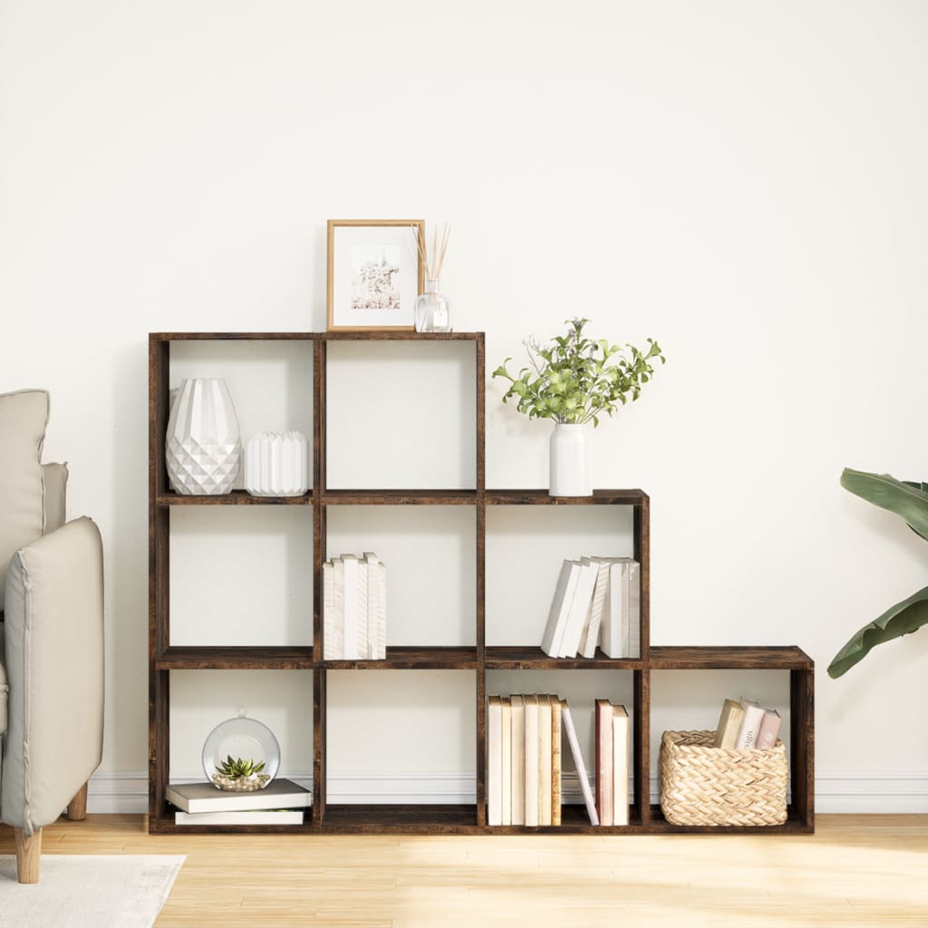 Kamerscherm / boekenkast 137,5x29x103,5 cm hout gerookt eiken is nu te koop bij PeponiXL, paradijselijk wonen!