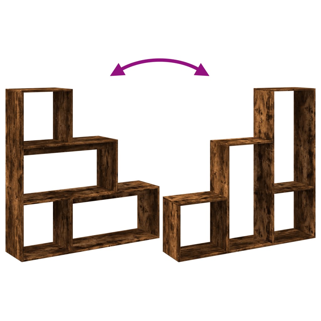 Kamerscherm / boekenkast 123x29x123 cm hout gerookt eiken is nu te koop bij PeponiXL, paradijselijk wonen!