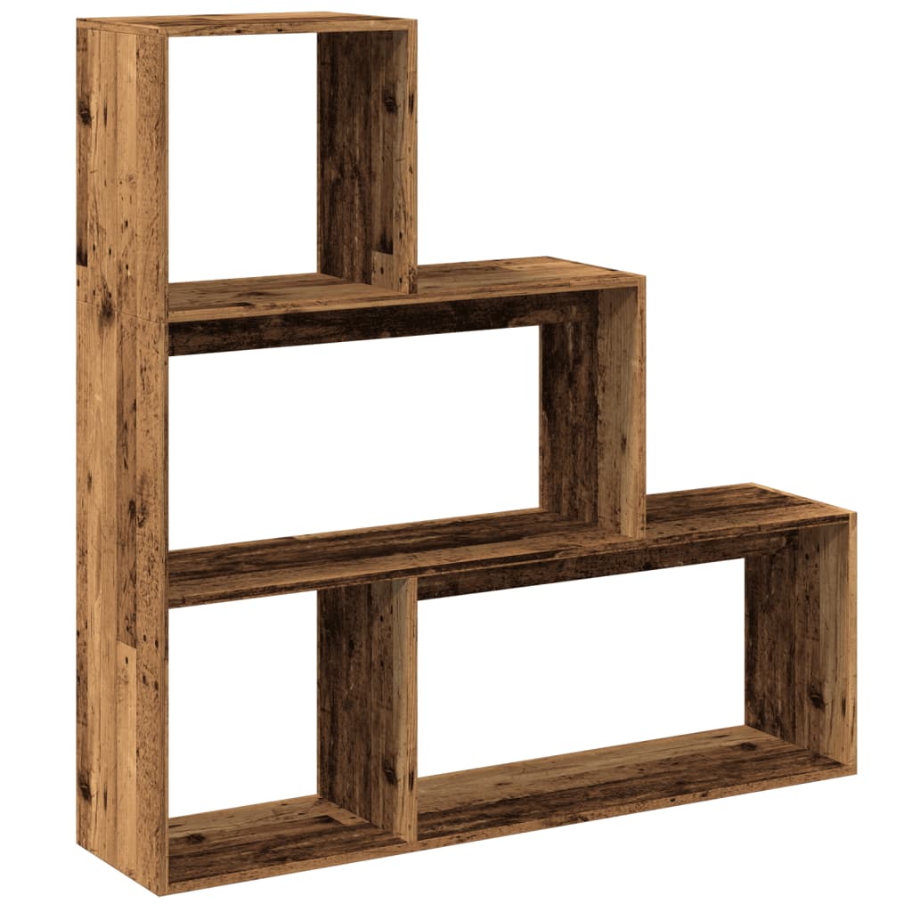 Kamerscherm / boekenkast 3-laags 123x29x123 cm hout oud hout is nu te koop bij PeponiXL, paradijselijk wonen!
