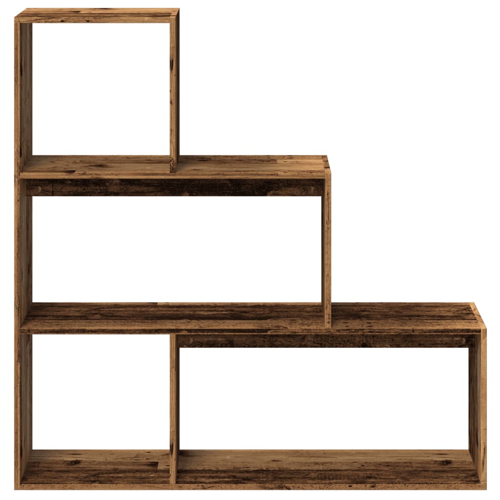 Kamerscherm / boekenkast 3-laags 123x29x123 cm hout oud hout is nu te koop bij PeponiXL, paradijselijk wonen!