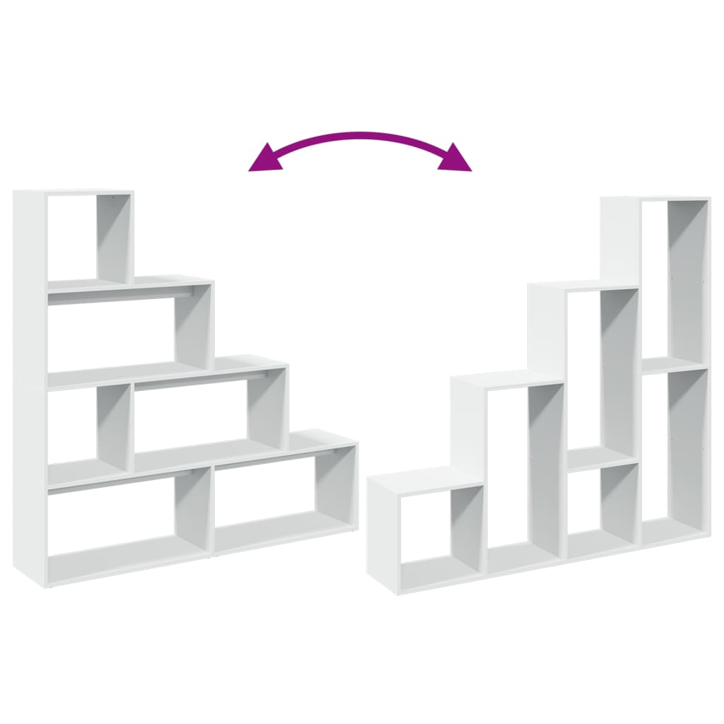 Kamerscherm / boekenkast 4-laags 143,5x29x143,5 cm hout wit is nu te koop bij PeponiXL, paradijselijk wonen!