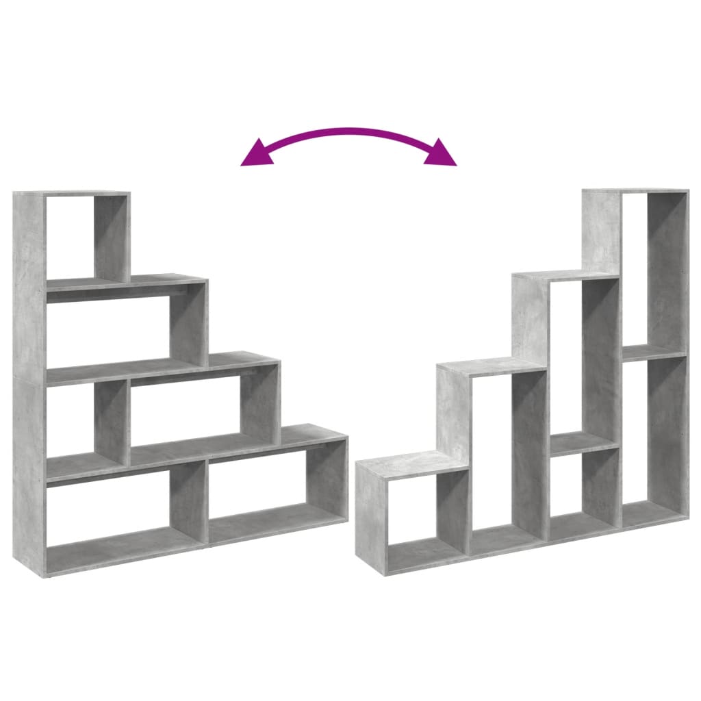 Kamerscherm / boekenkast 4-laags 143,5x29x143,5 cm hout grijs is nu te koop bij PeponiXL, paradijselijk wonen!