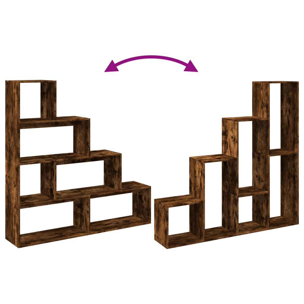 Kamerscherm / boekenkast 143,5x29x143,5 cm hout gerookt eiken is nu te koop bij PeponiXL, paradijselijk wonen!
