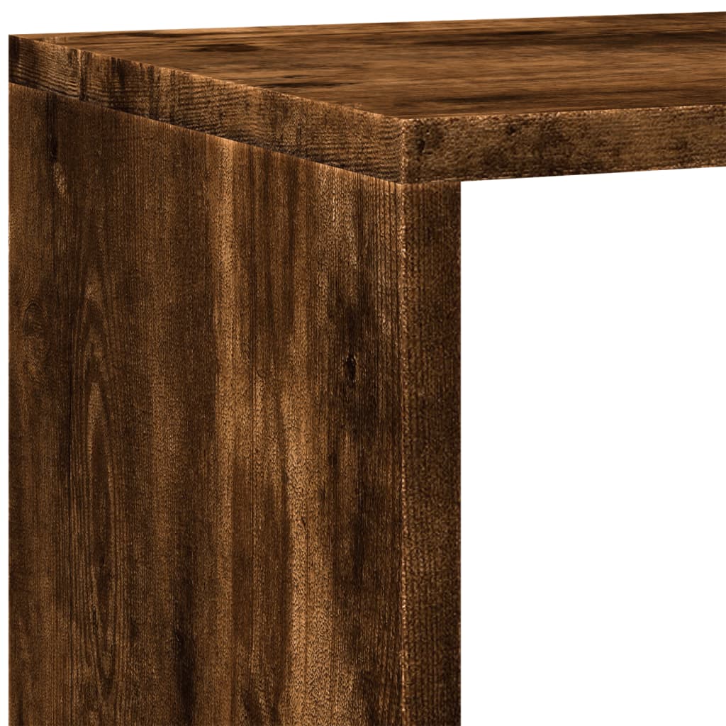 Kamerscherm / boekenkast 143,5x29x143,5 cm hout gerookt eiken is nu te koop bij PeponiXL, paradijselijk wonen!