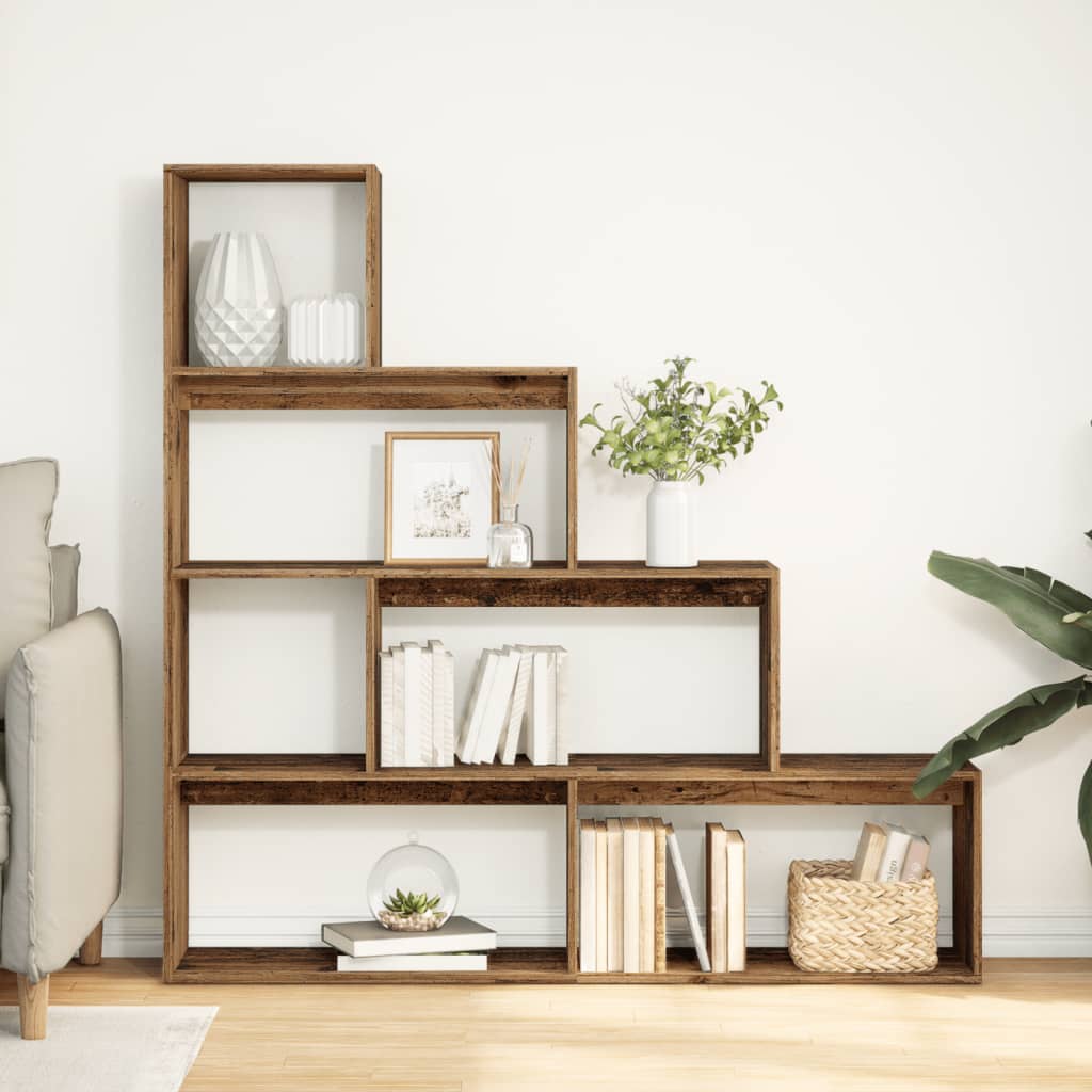 Kamerscherm / boekenkast 143,5x29x143,5 cm hout oud hout is nu te koop bij PeponiXL, paradijselijk wonen!