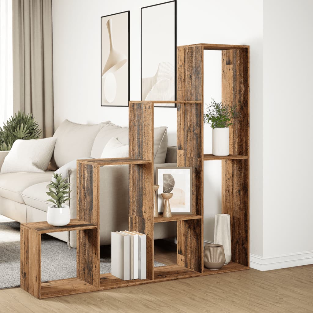 Kamerscherm / boekenkast 143,5x29x143,5 cm hout oud hout is nu te koop bij PeponiXL, paradijselijk wonen!