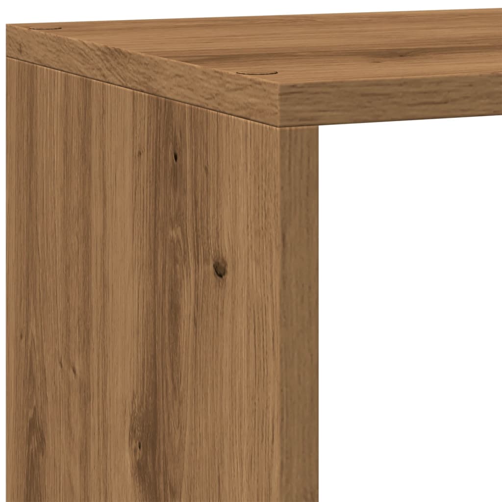 Kamerscherm / boekenkast 143,5x29x143,5 cm hout artisanaal eik is nu te koop bij PeponiXL, paradijselijk wonen!