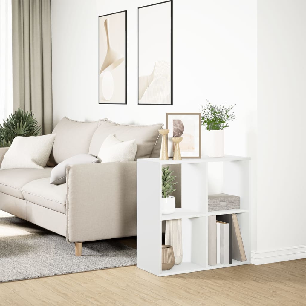 Kamerverdeler Boekenkast Wit 69,5x29x69,5 cm Bewerkt Hout is nu te koop bij PeponiXL, paradijselijk wonen!