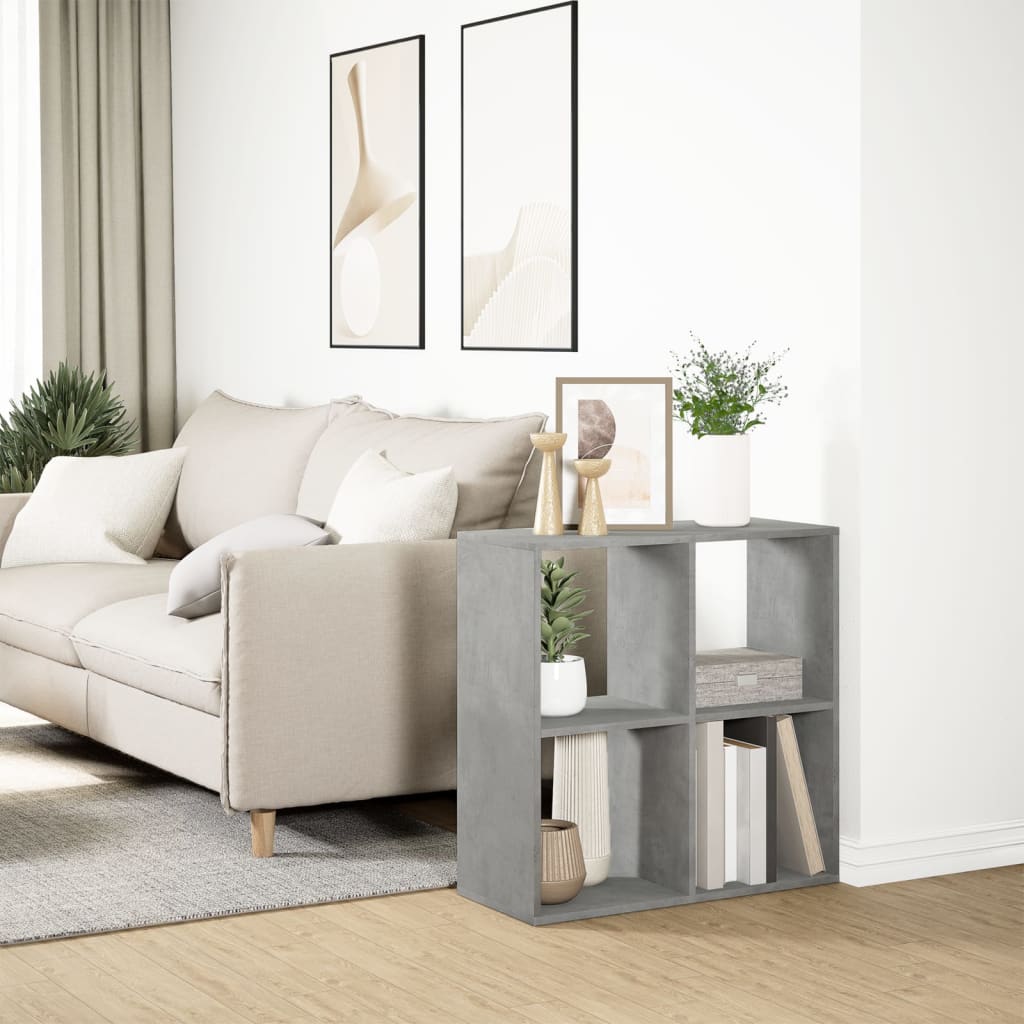 Kamerscherm / boekenkast 69,5x29x69,5 cm hout betongrijs is nu te koop bij PeponiXL, paradijselijk wonen!