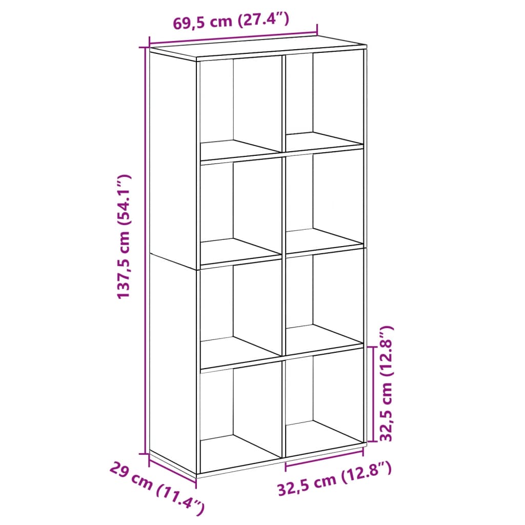 Kamerscherm / boekenkast 69,5x29x137,5 cm hout oud houtkleur is nu te koop bij PeponiXL, paradijselijk wonen!