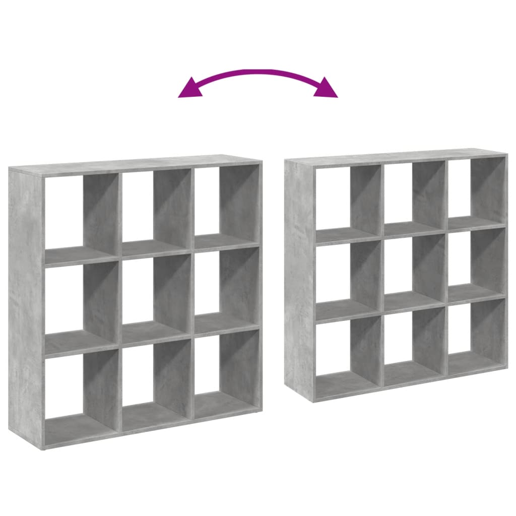 Kamerscherm / boekenkast 102x29x103,5 cm hout betongrijs is nu te koop bij PeponiXL, paradijselijk wonen!