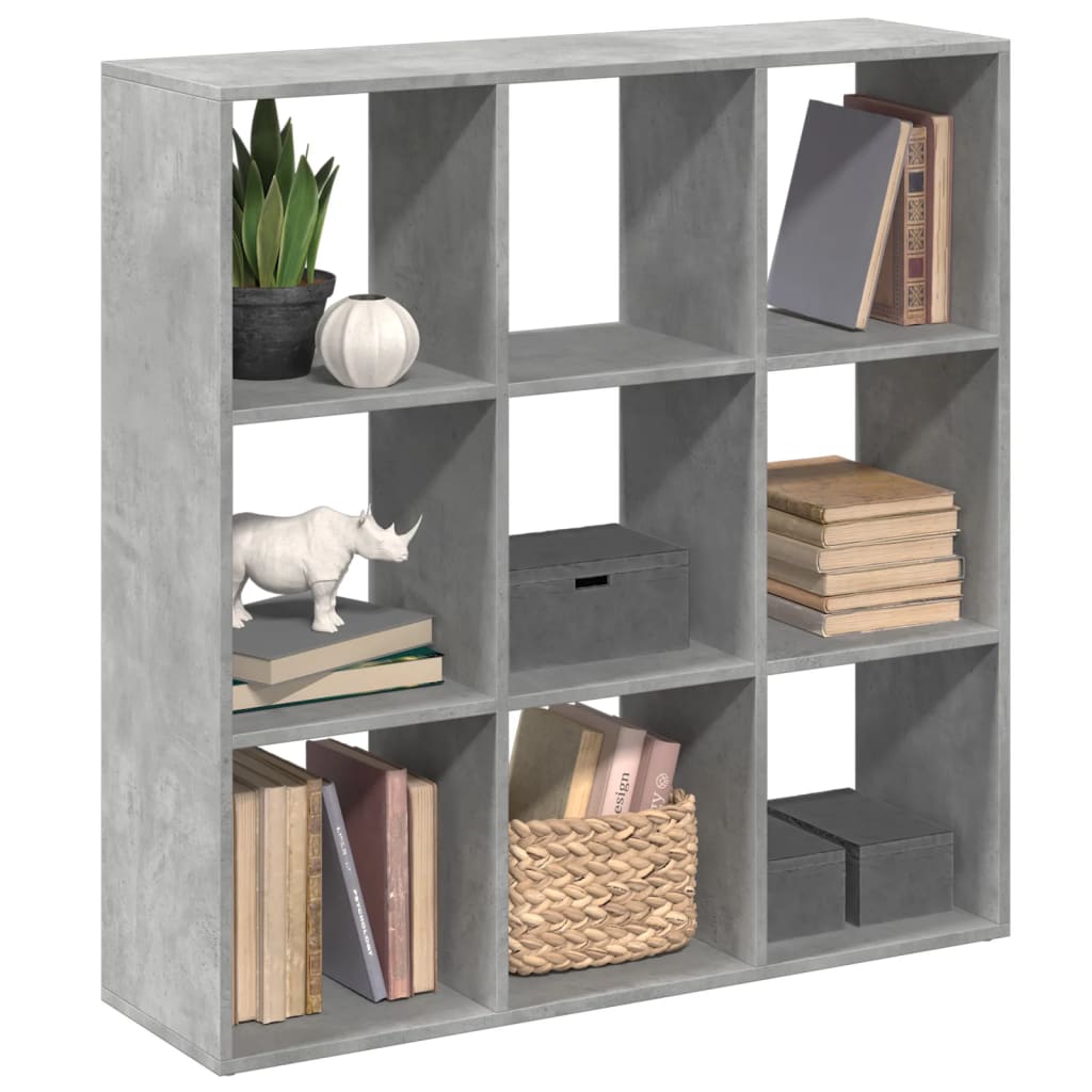 Kamerscherm / boekenkast 102x29x103,5 cm hout betongrijs is nu te koop bij PeponiXL, paradijselijk wonen!