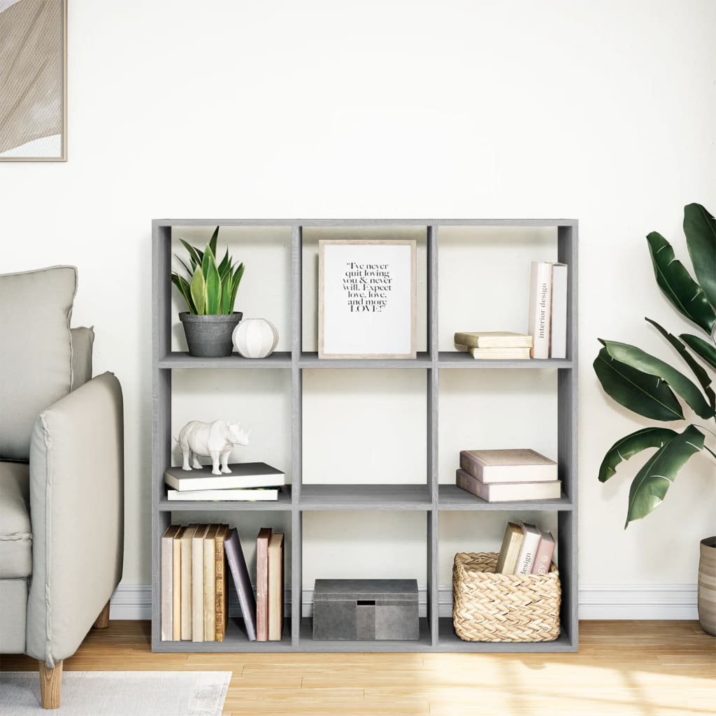 Kamerscherm / boekenkast 102x29x103,5 cm hout grijs sonoma is nu te koop bij PeponiXL, paradijselijk wonen!