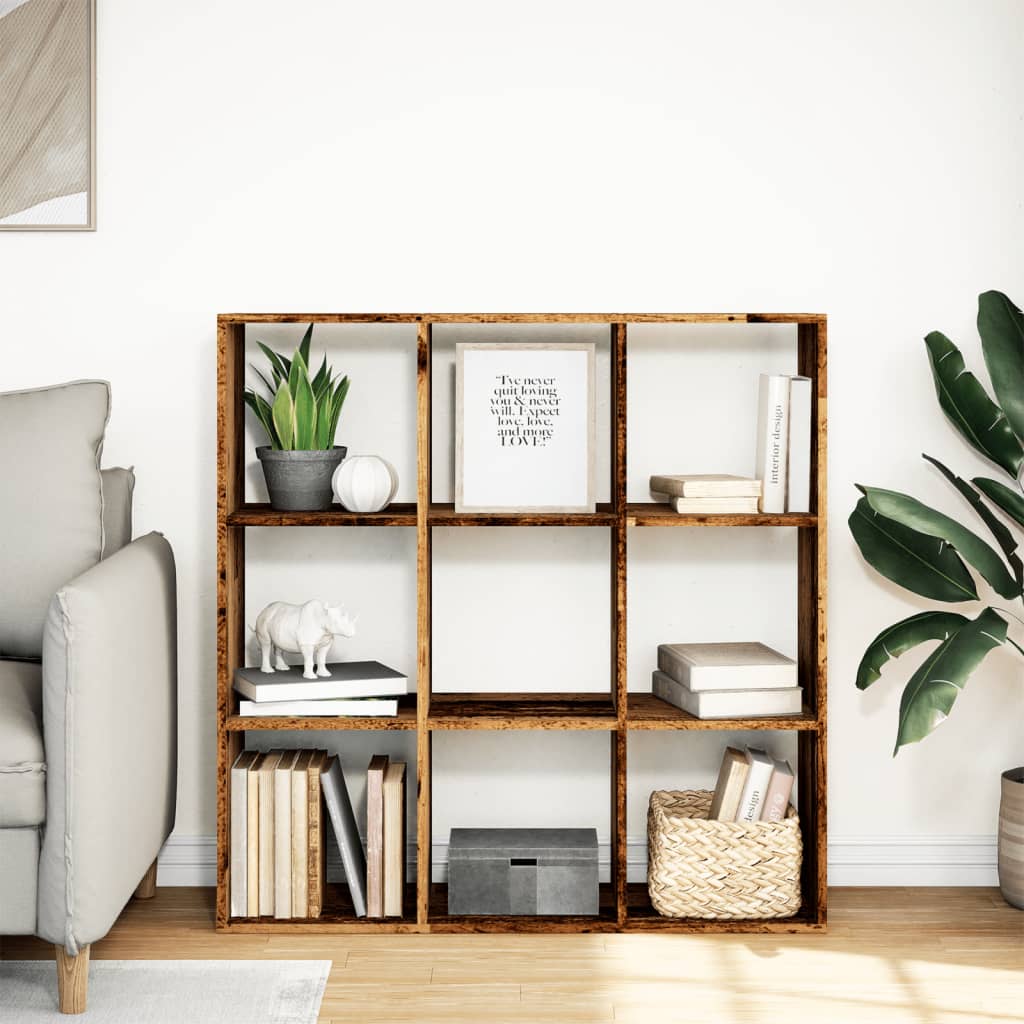Kamerscherm / boekenkast 102x29x103,5 cm hout oud houtkleurig is nu te koop bij PeponiXL, paradijselijk wonen!
