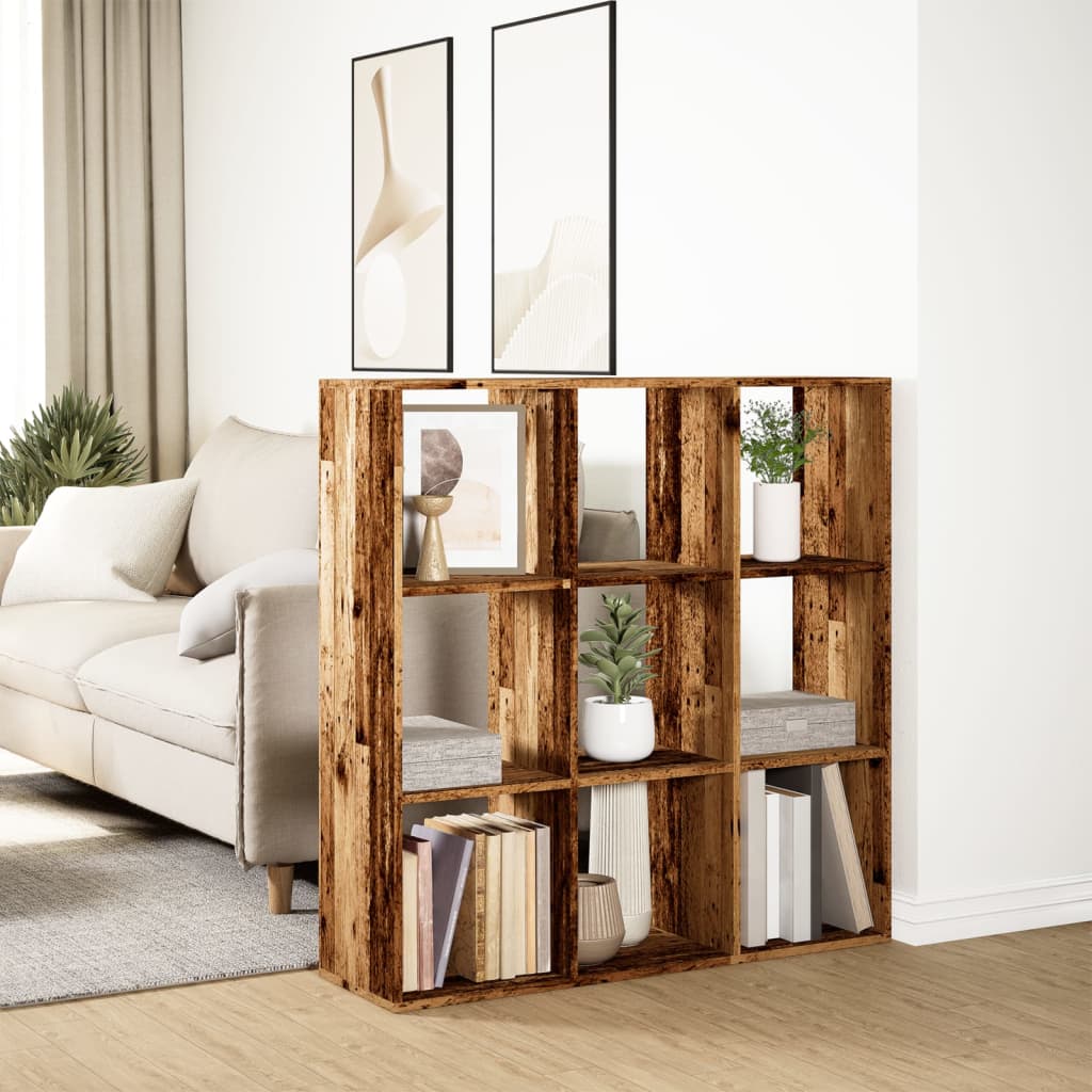 Kamerscherm / boekenkast 102x29x103,5 cm hout oud houtkleurig is nu te koop bij PeponiXL, paradijselijk wonen!