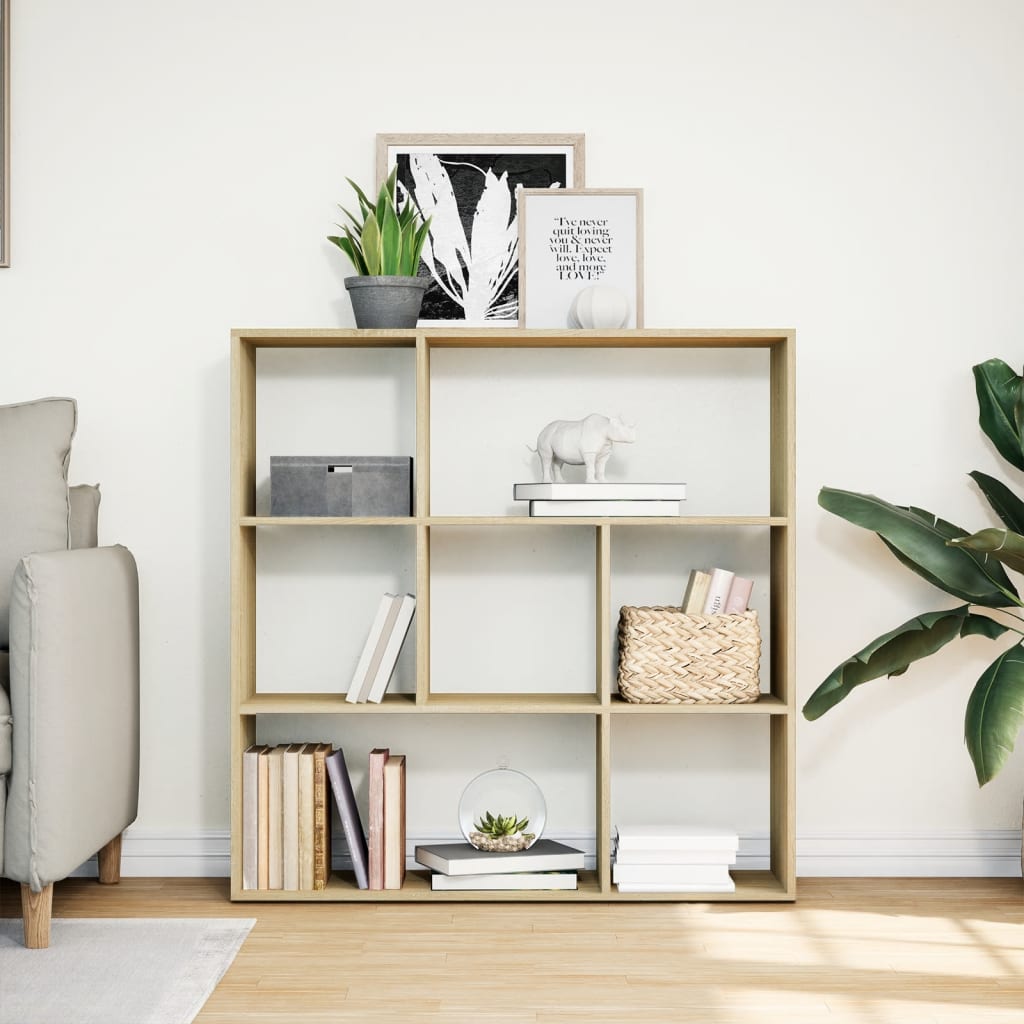 Kamerscherm / boekenkast 102x29x103,5 cm hout sonoma eikenkleur is nu te koop bij PeponiXL, paradijselijk wonen!