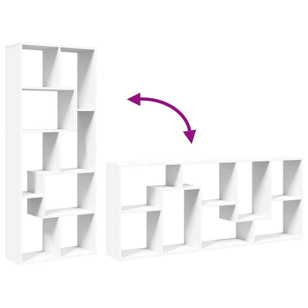 Kamerscherm / boekenkast 67x25x161,5 cm bewerkt hout wit is nu te koop bij PeponiXL, paradijselijk wonen!