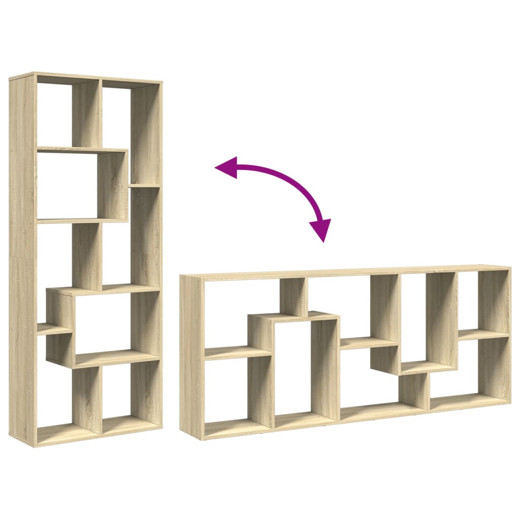 Kamerscherm / boekenkast 67x25x161,5 cm hout sonoma eikenkleur is nu te koop bij PeponiXL, paradijselijk wonen!