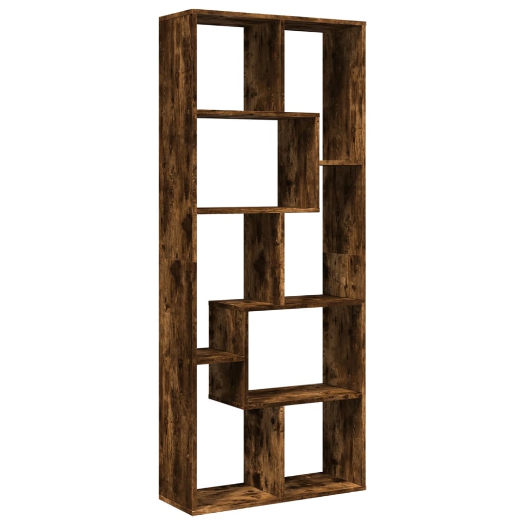 Kamerscherm / boekenkast 67x25x161,5 cm hout gerookt eiken is nu te koop bij PeponiXL, paradijselijk wonen!