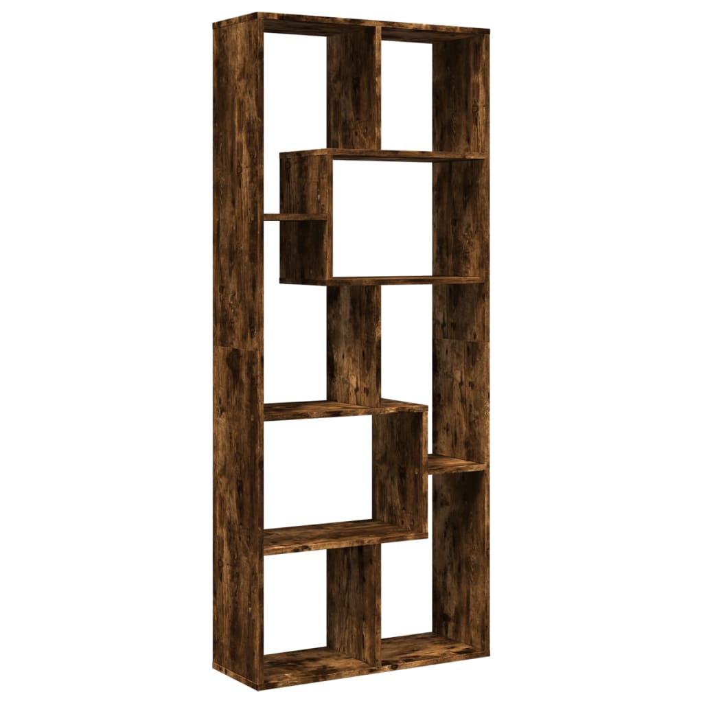 Kamerscherm / boekenkast 67x25x161,5 cm hout gerookt eiken is nu te koop bij PeponiXL, paradijselijk wonen!