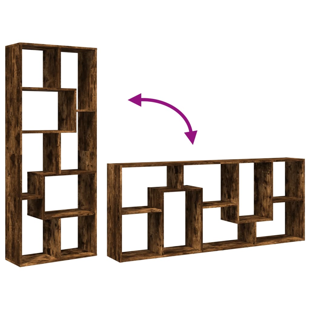 Kamerscherm / boekenkast 67x25x161,5 cm hout gerookt eiken is nu te koop bij PeponiXL, paradijselijk wonen!