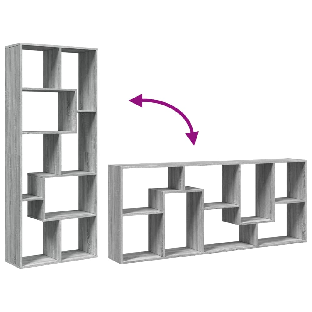 Kamerscherm / boekenkast 67x25x161,5 cm hout grijs sonoma eiken is nu te koop bij PeponiXL, paradijselijk wonen!