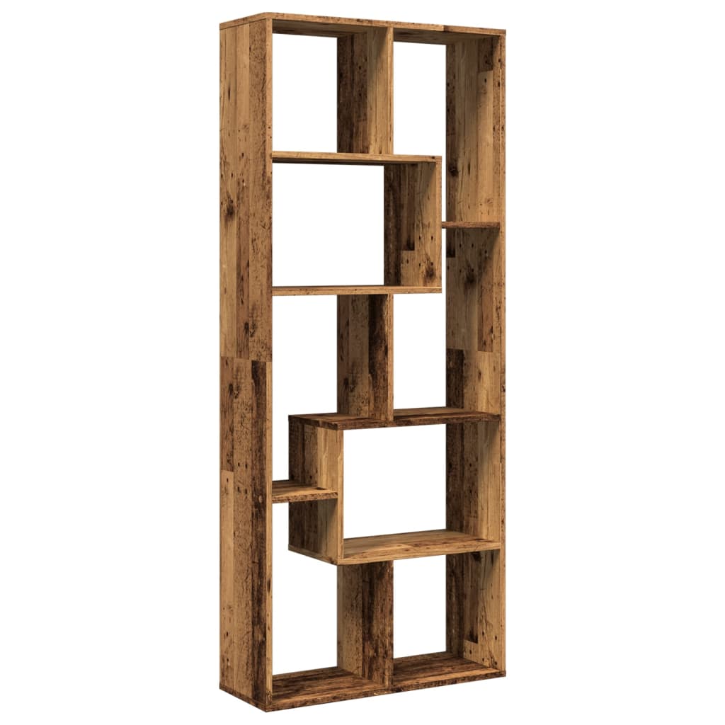 Kamerscherm / boekenkast 67x25x161,5 cm hout oud houtkleur is nu te koop bij PeponiXL, paradijselijk wonen!