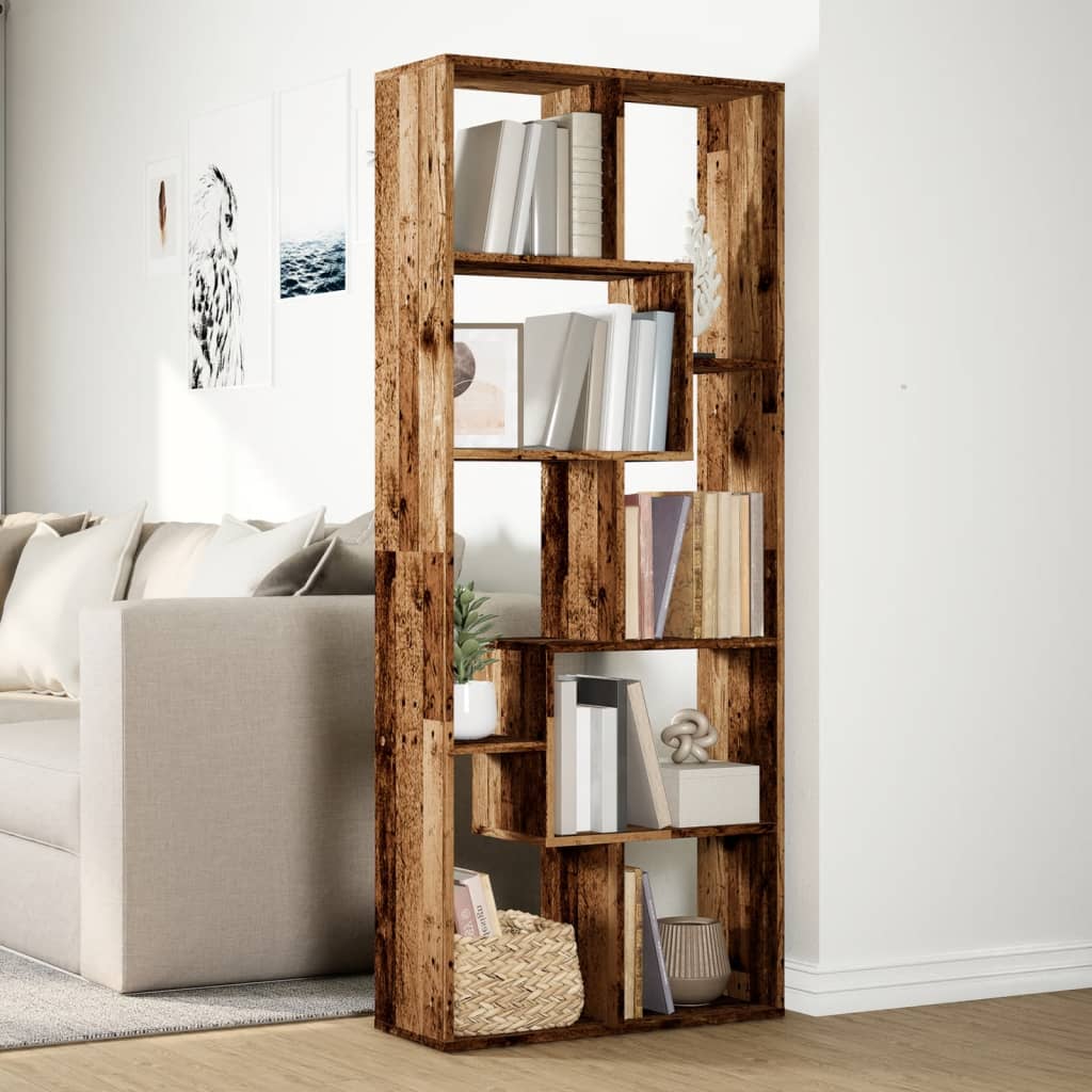 Kamerscherm / boekenkast 67x25x161,5 cm hout oud houtkleur is nu te koop bij PeponiXL, paradijselijk wonen!
