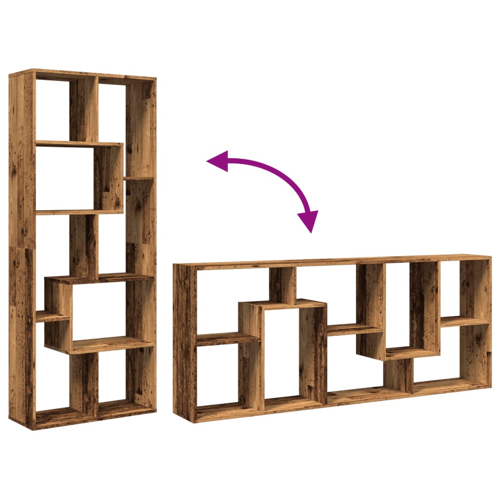 Kamerscherm / boekenkast 67x25x161,5 cm hout oud houtkleur is nu te koop bij PeponiXL, paradijselijk wonen!