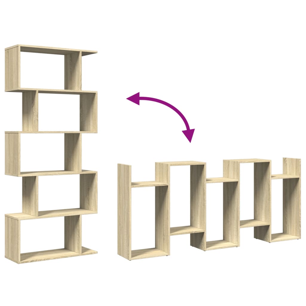 Kamerscherm / boekenkast 5-laags 70x24x161 cm hout sonoma eiken is nu te koop bij PeponiXL, paradijselijk wonen!
