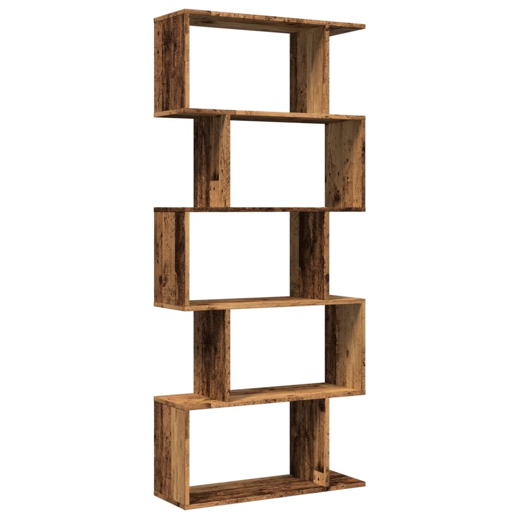 Kamerscherm / boekenkast 5-laags 70x24x161 cm hout oud hout is nu te koop bij PeponiXL, paradijselijk wonen!