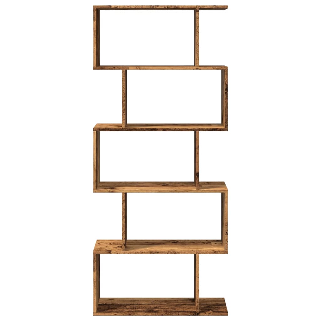 Kamerscherm / boekenkast 5-laags 70x24x161 cm hout oud hout is nu te koop bij PeponiXL, paradijselijk wonen!