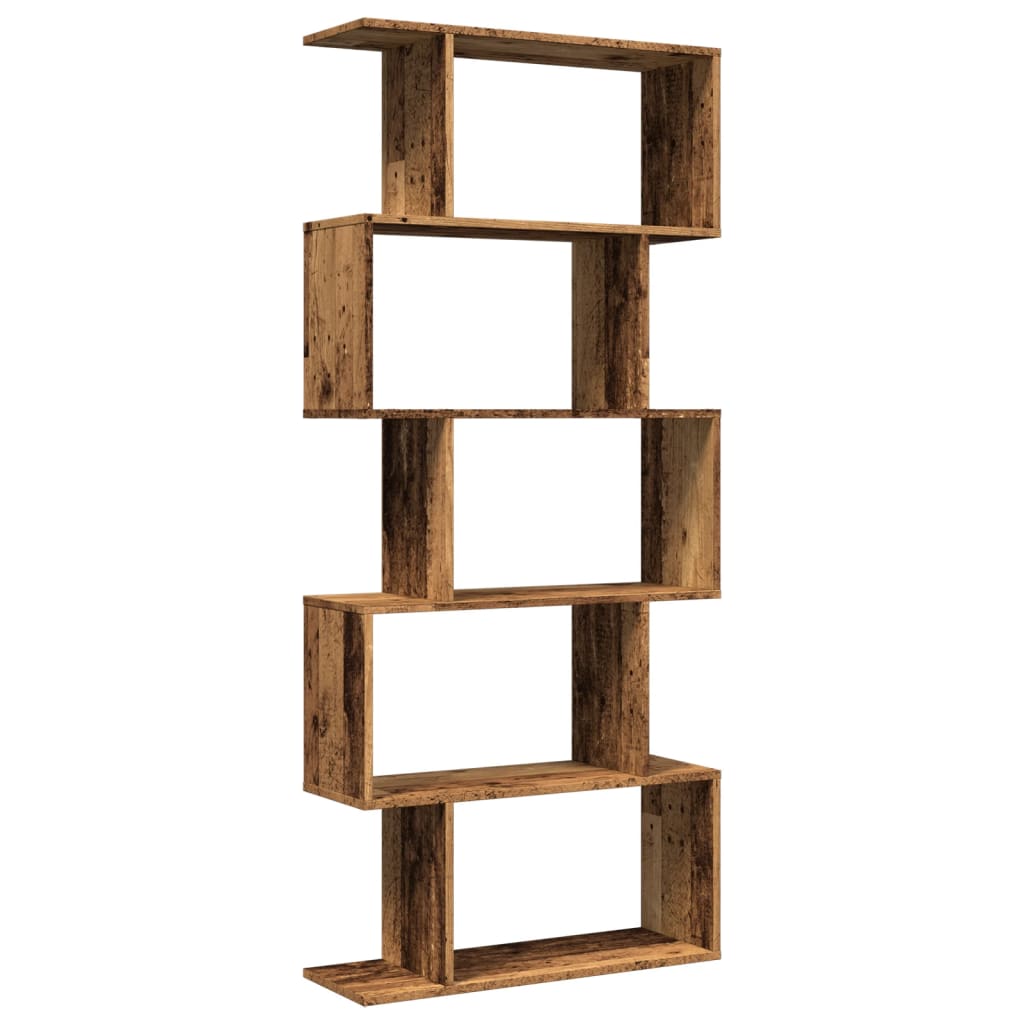 Kamerscherm / boekenkast 5-laags 70x24x161 cm hout oud hout is nu te koop bij PeponiXL, paradijselijk wonen!