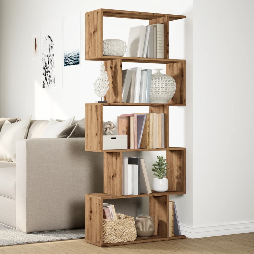 Kamerscherm / boekenkast 5-laags 70x24x161 cm hout artisanaal is nu te koop bij PeponiXL, paradijselijk wonen!