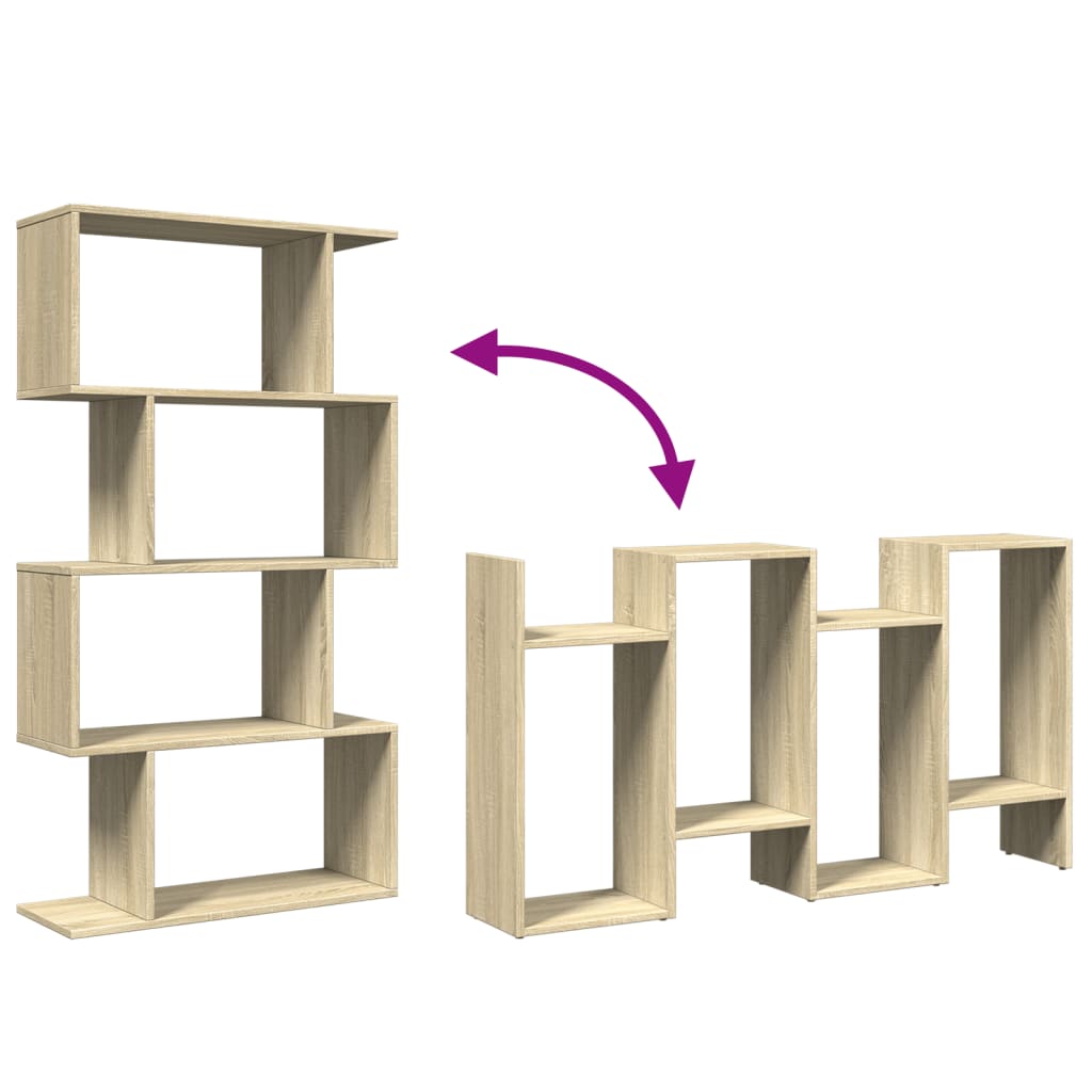 Kamerscherm / boekenkast 4-laags 70x24x129 cm hout sonoma eiken is nu te koop bij PeponiXL, paradijselijk wonen!