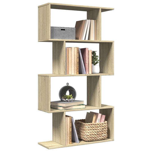 Kamerscherm / boekenkast 4-laags 70x24x129 cm hout sonoma eiken is nu te koop bij PeponiXL, paradijselijk wonen!
