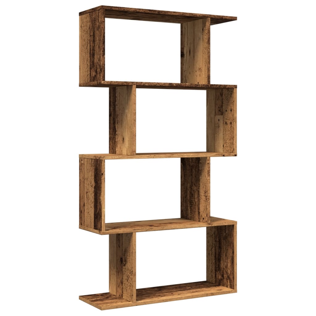 Kamerscherm / boekenkast 4-laags 70x24x129 cm hout oud hout is nu te koop bij PeponiXL, paradijselijk wonen!