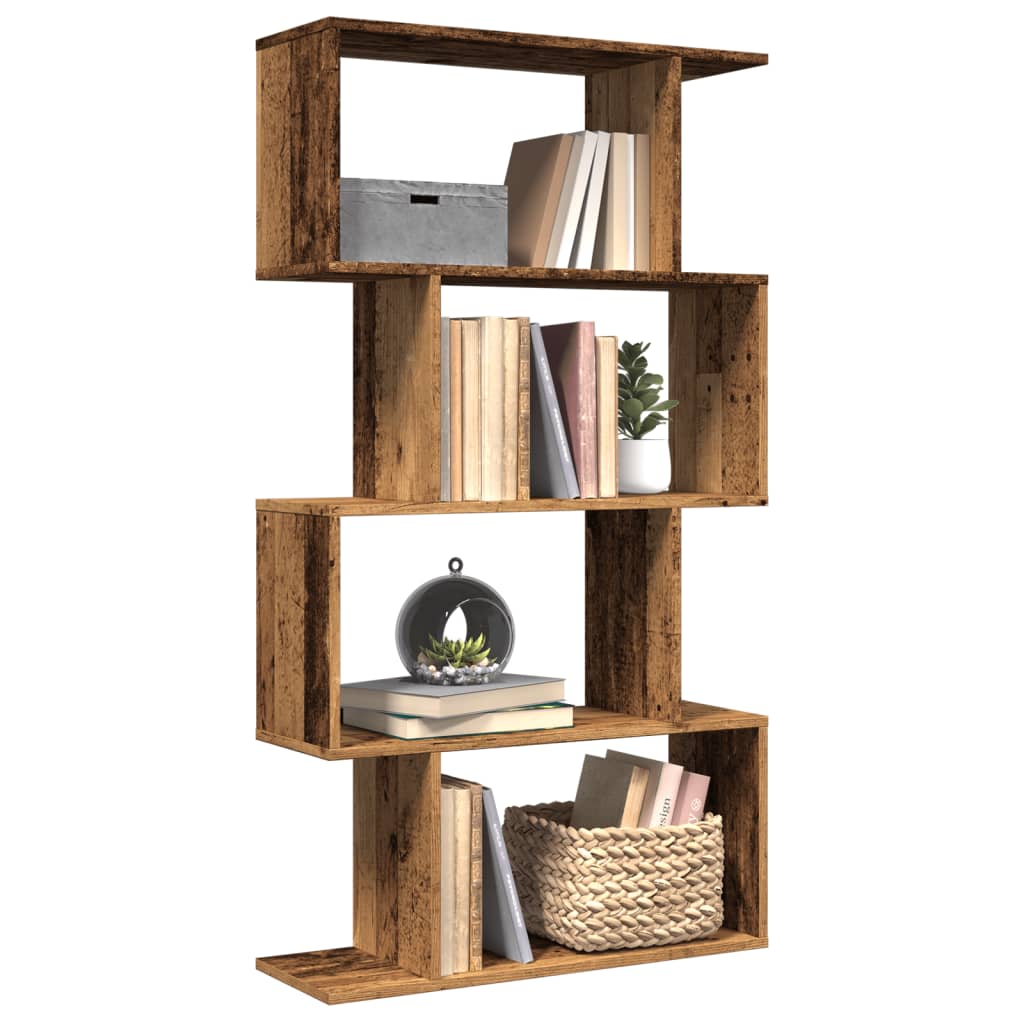 Kamerscherm / boekenkast 4-laags 70x24x129 cm hout oud hout is nu te koop bij PeponiXL, paradijselijk wonen!