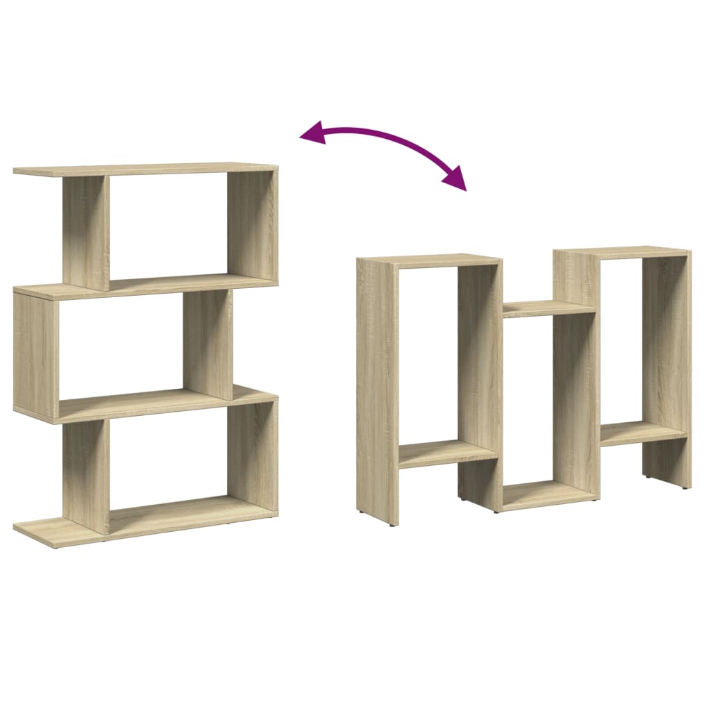 Kamerscherm / boekenkast 3-laags 70x24x97 cm hout sonoma eiken is nu te koop bij PeponiXL, paradijselijk wonen!