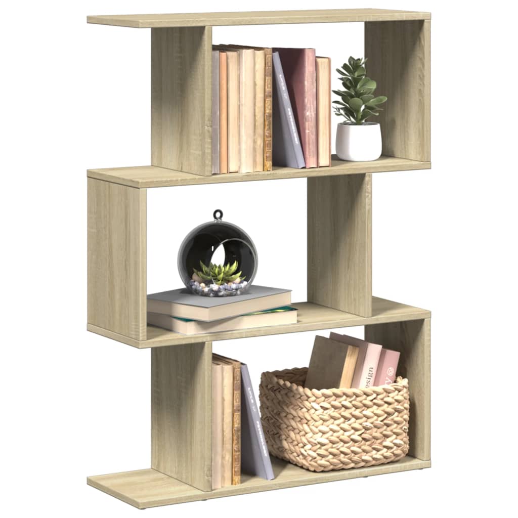 Kamerscherm / boekenkast 3-laags 70x24x97 cm hout sonoma eiken is nu te koop bij PeponiXL, paradijselijk wonen!