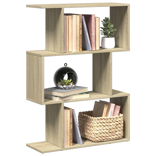 Kamerscherm / boekenkast 3-laags 70x24x97 cm hout sonoma eiken is nu te koop bij PeponiXL, paradijselijk wonen!