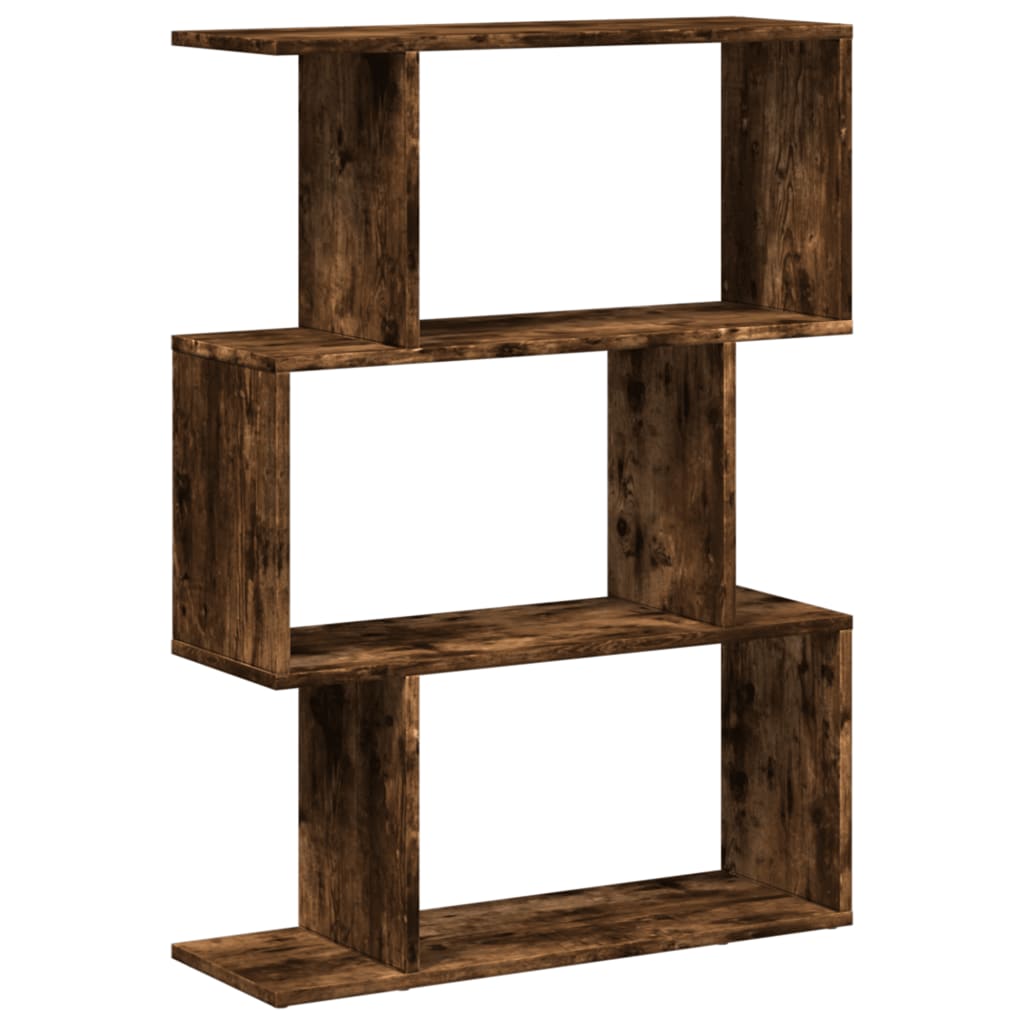 Kamerscherm / boekenkast 3-laags 70x24x97 cm hout gerookt eik is nu te koop bij PeponiXL, paradijselijk wonen!