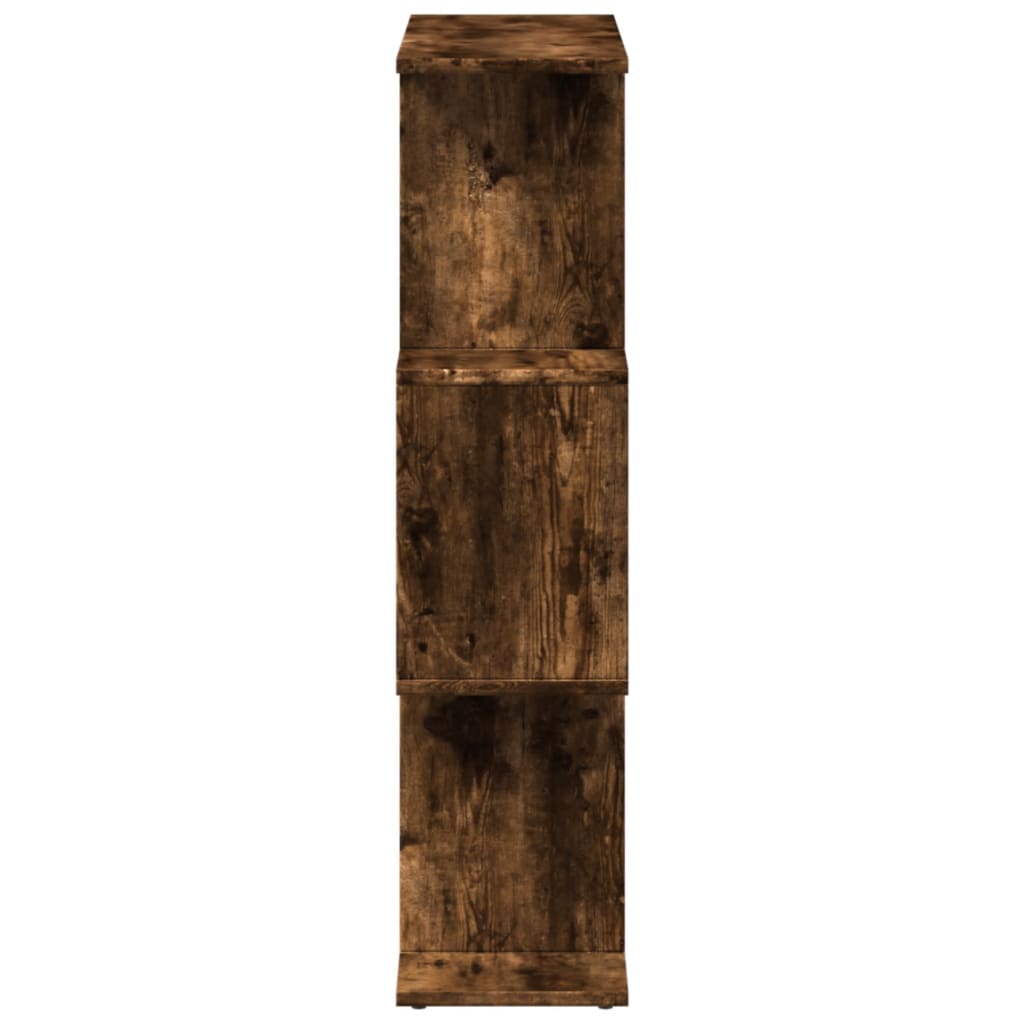 Kamerscherm / boekenkast 3-laags 70x24x97 cm hout gerookt eik is nu te koop bij PeponiXL, paradijselijk wonen!